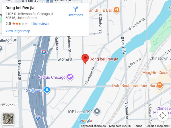 Location:2105 S Jefferson St, Chicago, IL 60616, United States Location:2105 S Jefferson St, Chicago, IL 60616, United States